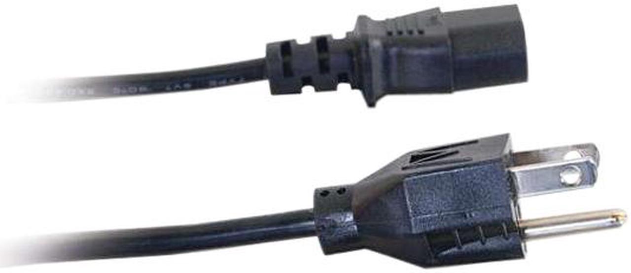 Alt view image 3 of 4 - C2G 53406 18 AWG Universal Power Cord - NEMA 5-15P to IEC320C13, TAA Compliant, Black (12 Feet, 3.65 Meters)