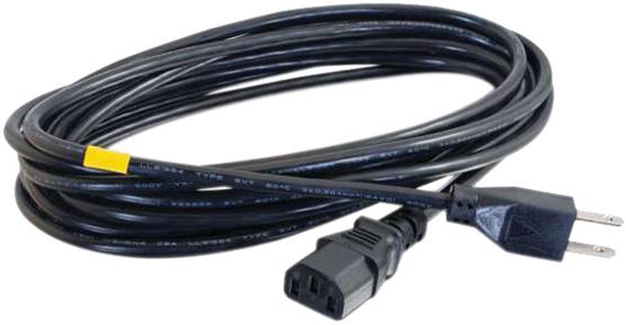 Alt view image 4 of 4 - C2G 53406 18 AWG Universal Power Cord - NEMA 5-15P to IEC320C13, TAA Compliant, Black (12 Feet, 3.65 Meters)