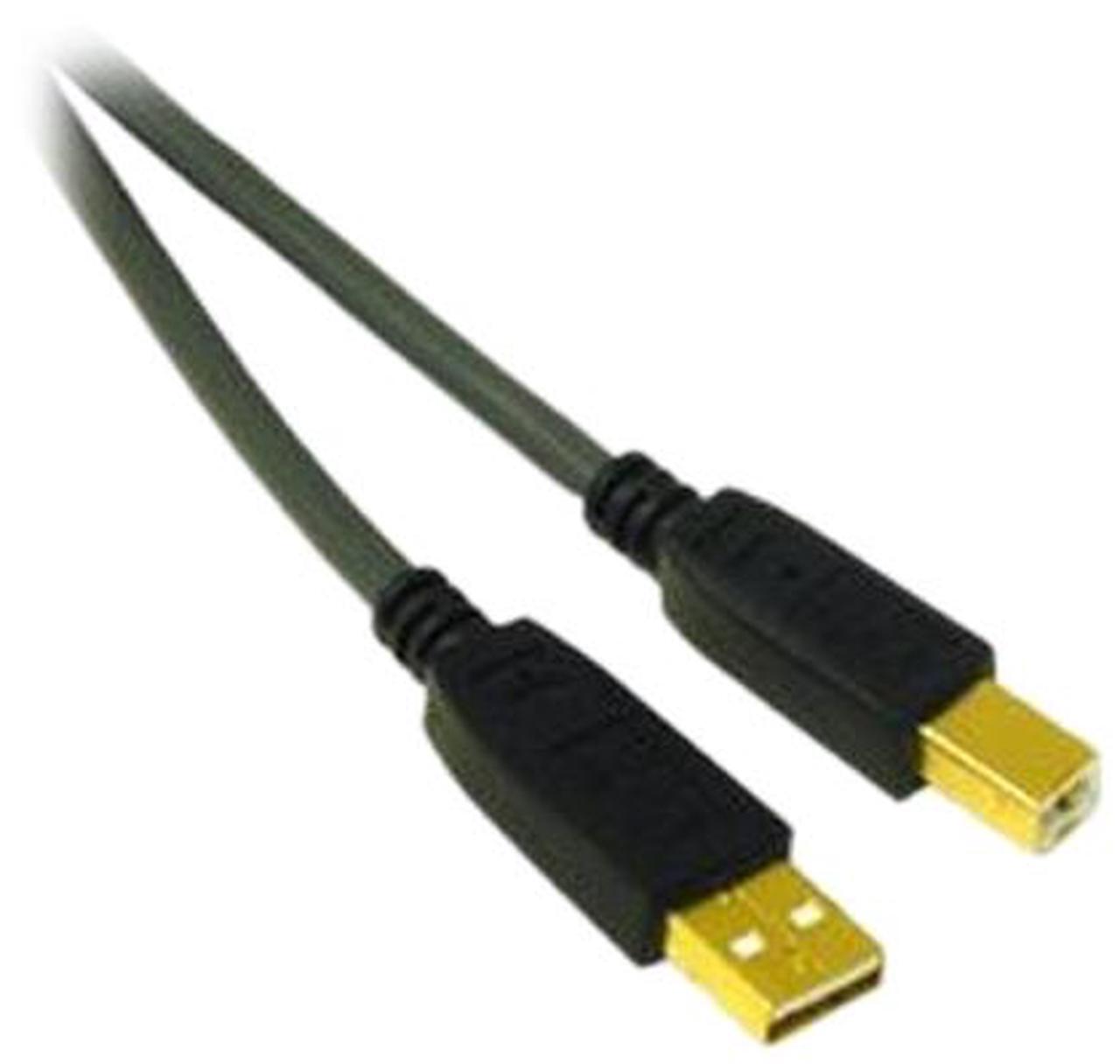 Main image of C2G 29141 USB Cable - Ultima Series, USB 2.0 A Male to B Male Cable for Printers, Scanners, Brother, Canon, Dell, Epson, HP and more, Black (6.6 Feet, 2 Meters)