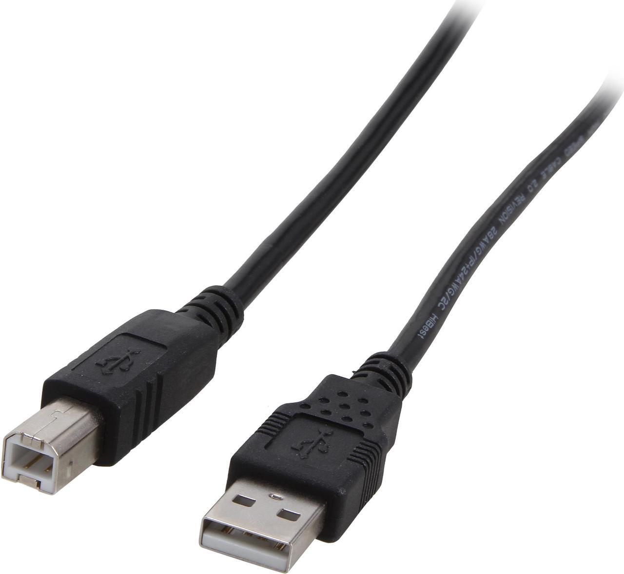 C2G 28101 USB Cable - USB 2.0 A Male to B Male Cable for Printers, Scanners, Brother, Canon, Dell, Epson, HP and more, Black (3.3 Feet, 1 Meter)