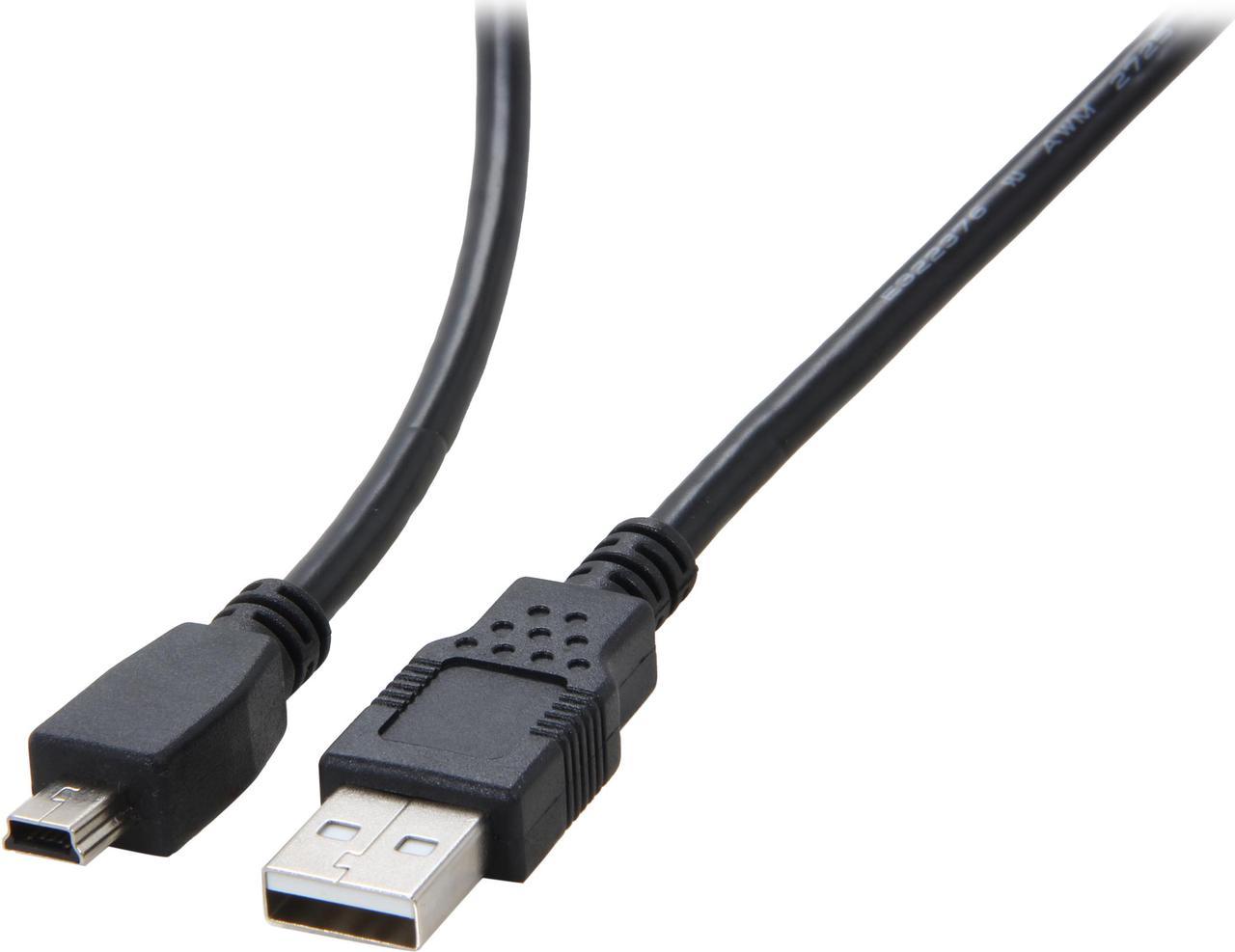 C2G 27329 USB Cable - USB 2.0 A Male to Mini-B Male Cable for Cameras, Canon, Casio, Nikon, Toshiba, Panasonic, Black (3.3 Feet, 1 Meter)