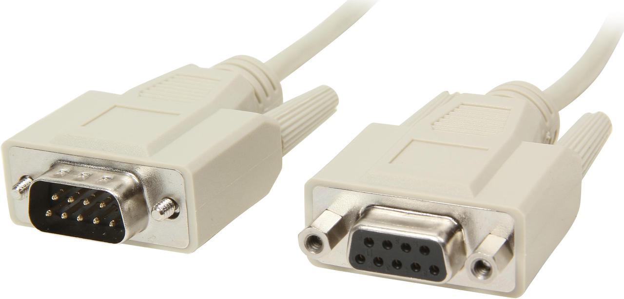 C2G 09453 DB9 M/F Serial RS232 Extension Cable, Beige (50 Feet, 15.24 Meters)