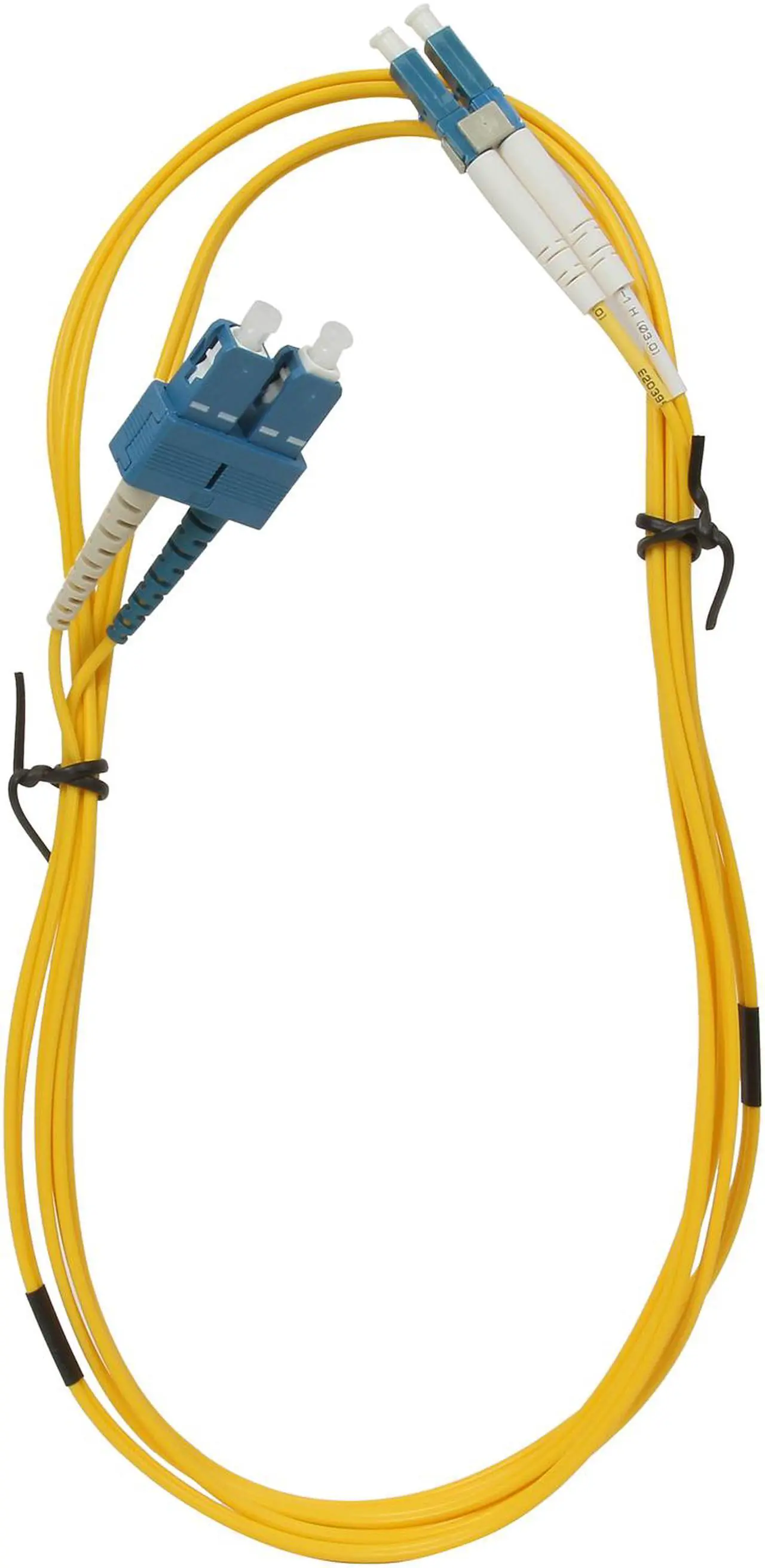 Alt view image 2 of 3 - C2G 26260 OS2 Fiber Optic Cable - LC-SC 9/125 Duplex Single-Mode PVC Fiber Cable, Yellow (6.6 Feet, 2 Meters)