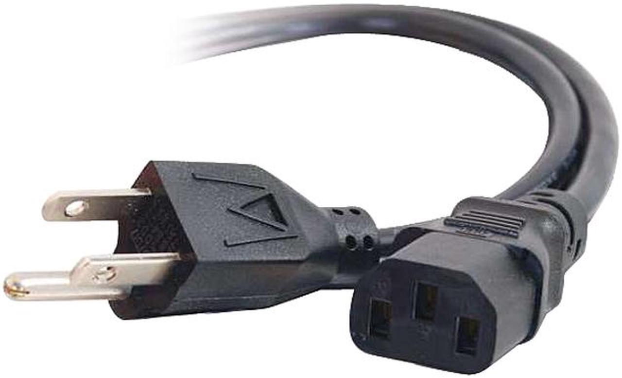 Alt view image 2 of 5 - C2G 03129 18 AWG Universal Power Cord - NEMA 5-15P to IEC320C13, TAA Compliant, Black (3 Feet, 0.91 Meters)