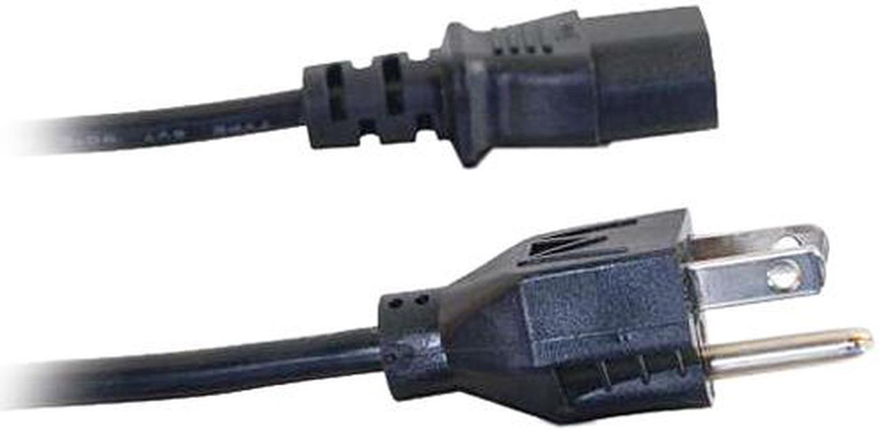Alt view image 4 of 5 - C2G 03129 18 AWG Universal Power Cord - NEMA 5-15P to IEC320C13, TAA Compliant, Black (3 Feet, 0.91 Meters)
