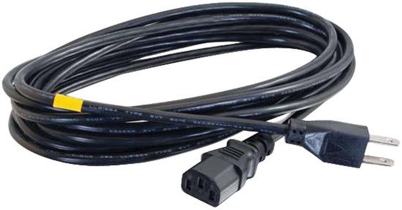 Alt view image 5 of 5 - C2G 03129 18 AWG Universal Power Cord - NEMA 5-15P to IEC320C13, TAA Compliant, Black (3 Feet, 0.91 Meters)