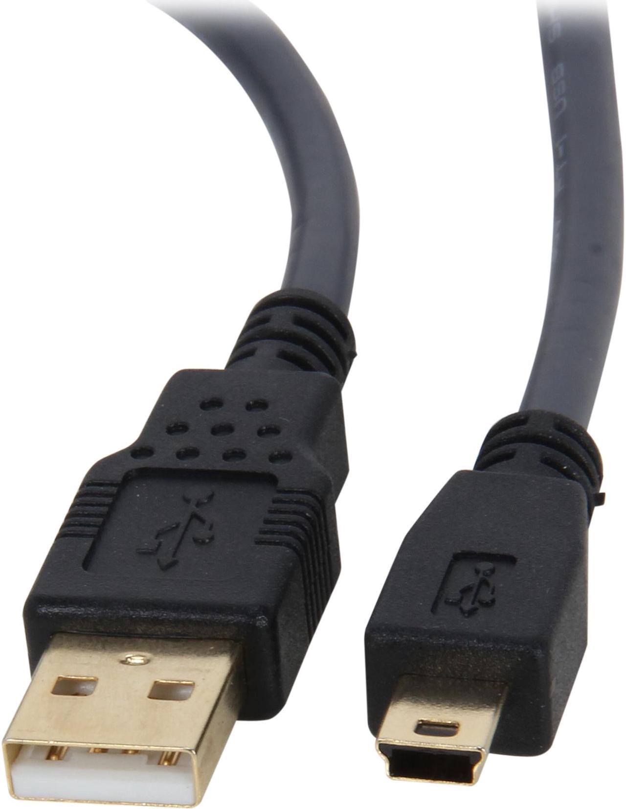 C2G 29653 USB 2.0 Cable - Ultima USB A Male to USB Mini-B Male Cable, Black (16.4 Feet, 5 Meters)