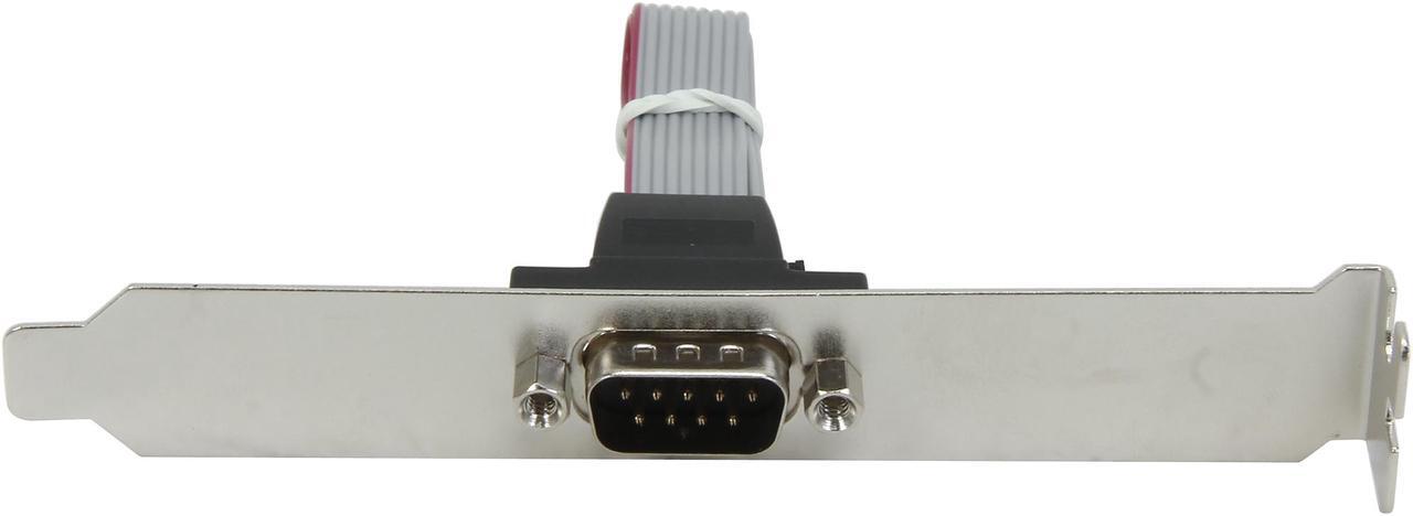 Alt view image 2 of 4 - C2G 09480 DB9 Male Serial RS232 Add-A-Port Adapter with Bracket, Gray