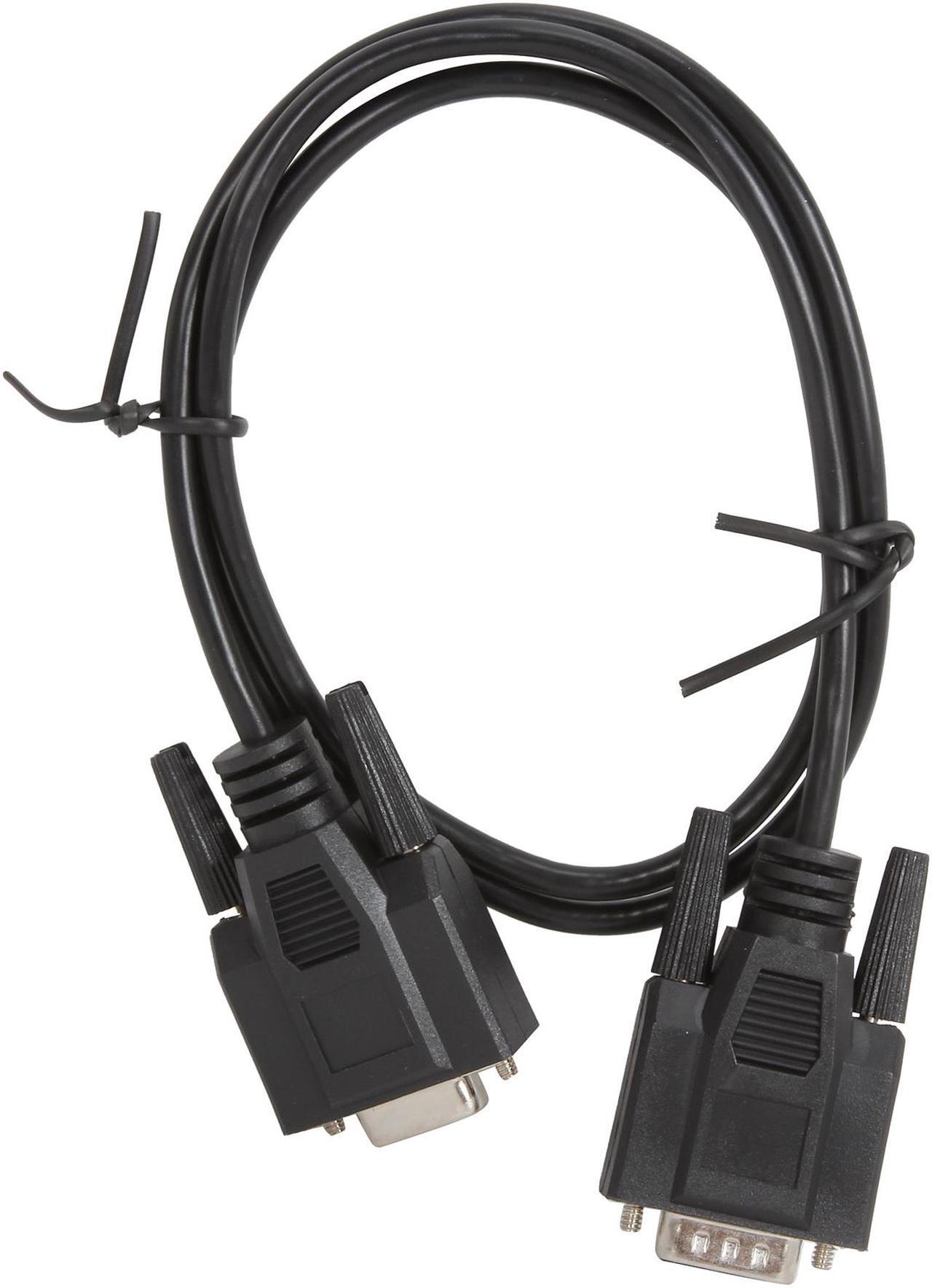 Alt view image 2 of 3 - C2G 25213 DB9 M/F Serial RS232 Extension Cable, Black (3 Feet, 0.91 Meters)
