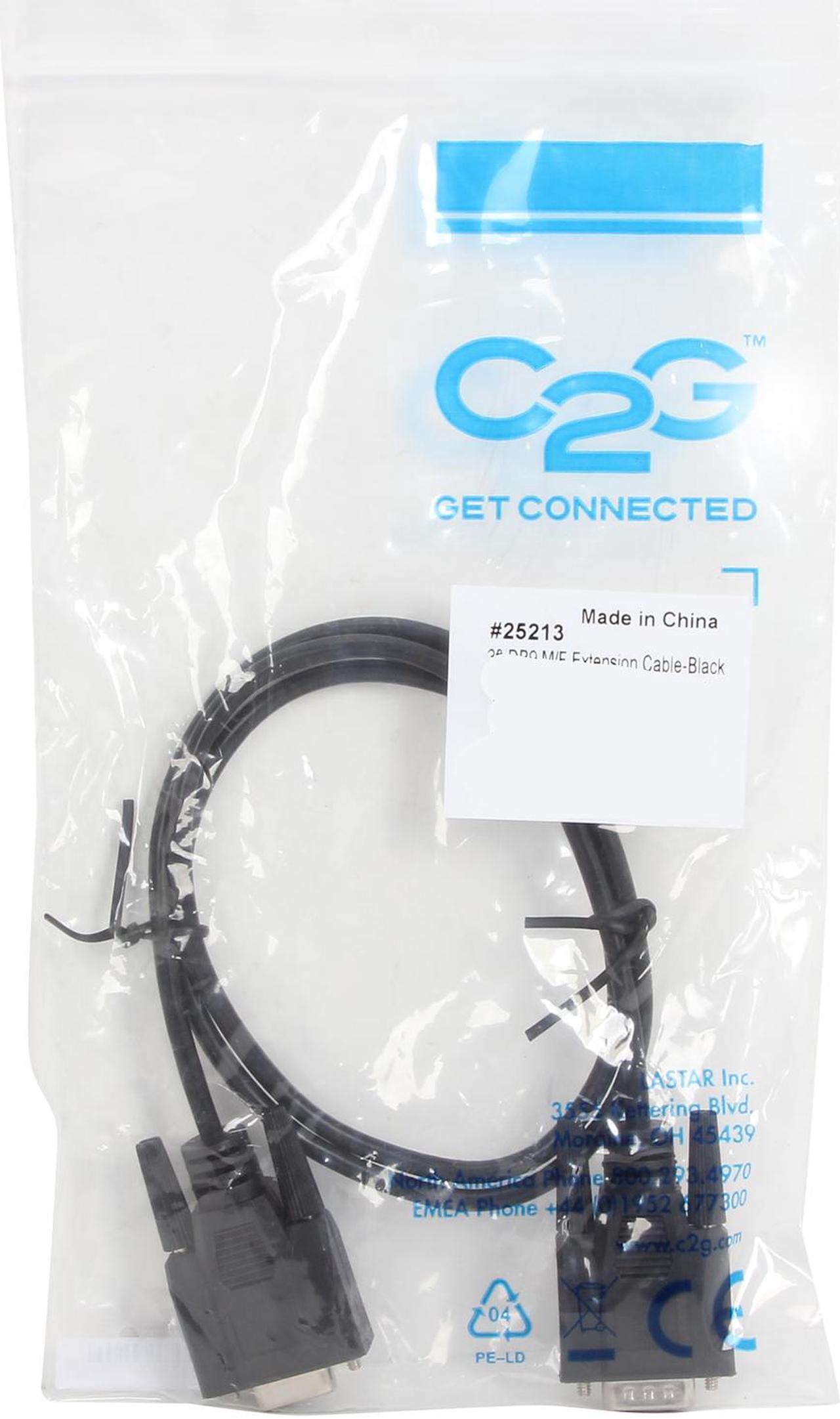 Alt view image 3 of 3 - C2G 25213 DB9 M/F Serial RS232 Extension Cable, Black (3 Feet, 0.91 Meters)
