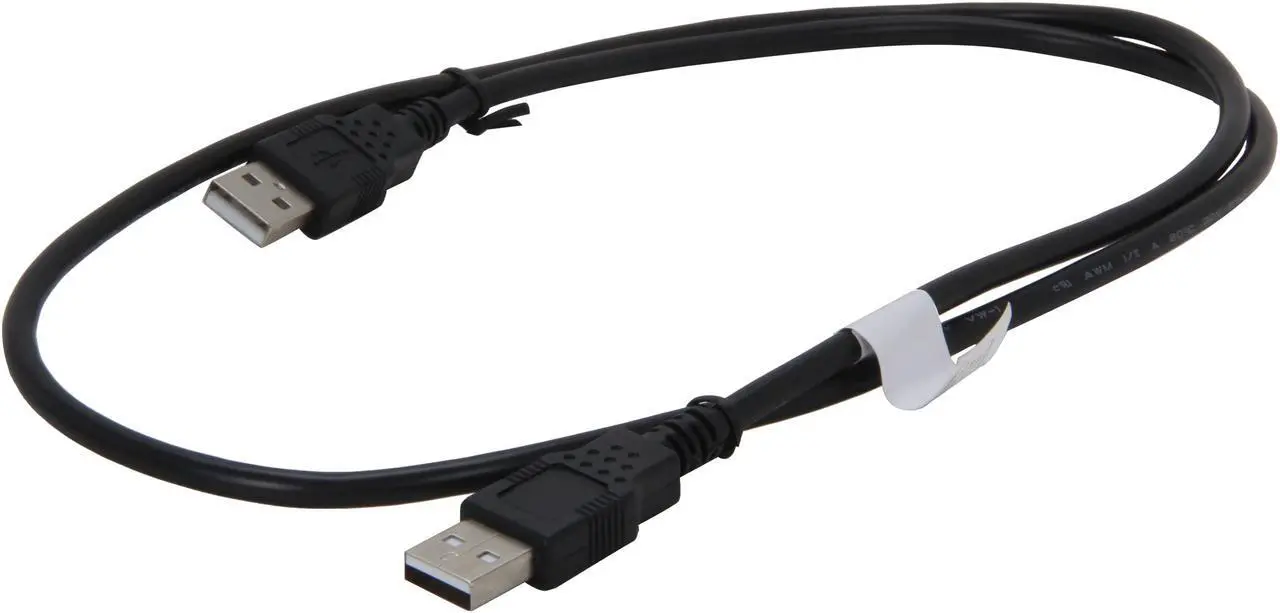 Alt view image 2 of 3 - C2G 28105 USB Cable - USB 2.0 A Male to A Male Cable, Black (3.3 Feet, 1 Meter)