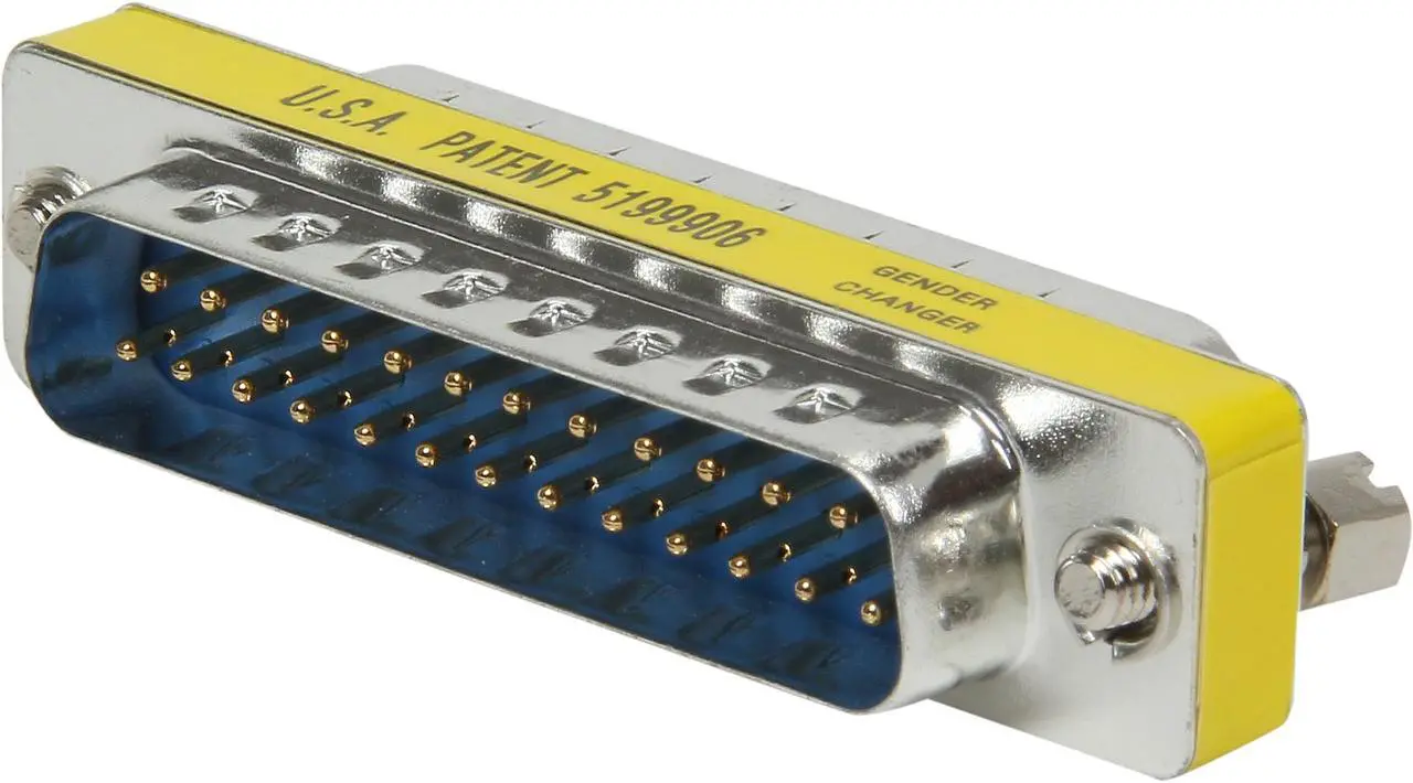 Main image of C2G 02776 DB25 M/M Mini Gender Changer/Coupler, Nickel