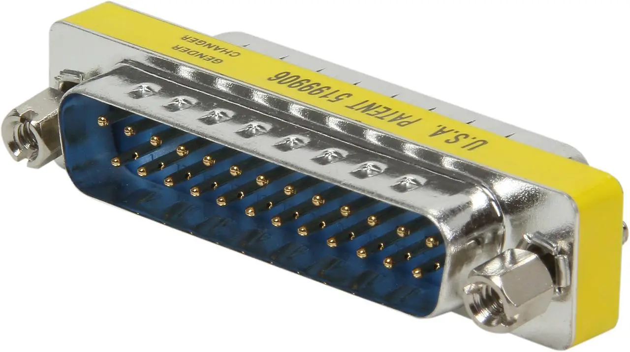 Alt view image 2 of 4 - C2G 02776 DB25 M/M Mini Gender Changer/Coupler, Nickel