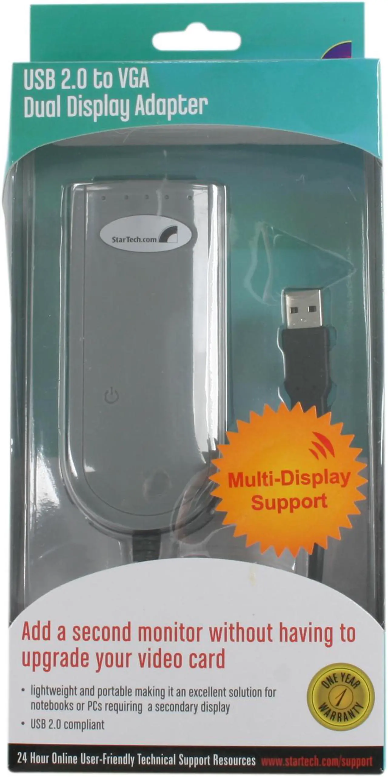 Alt view image 4 of 4 - StarTech.com USB2VGA USB VGA External Dual or Multi Monitor Video Adapter