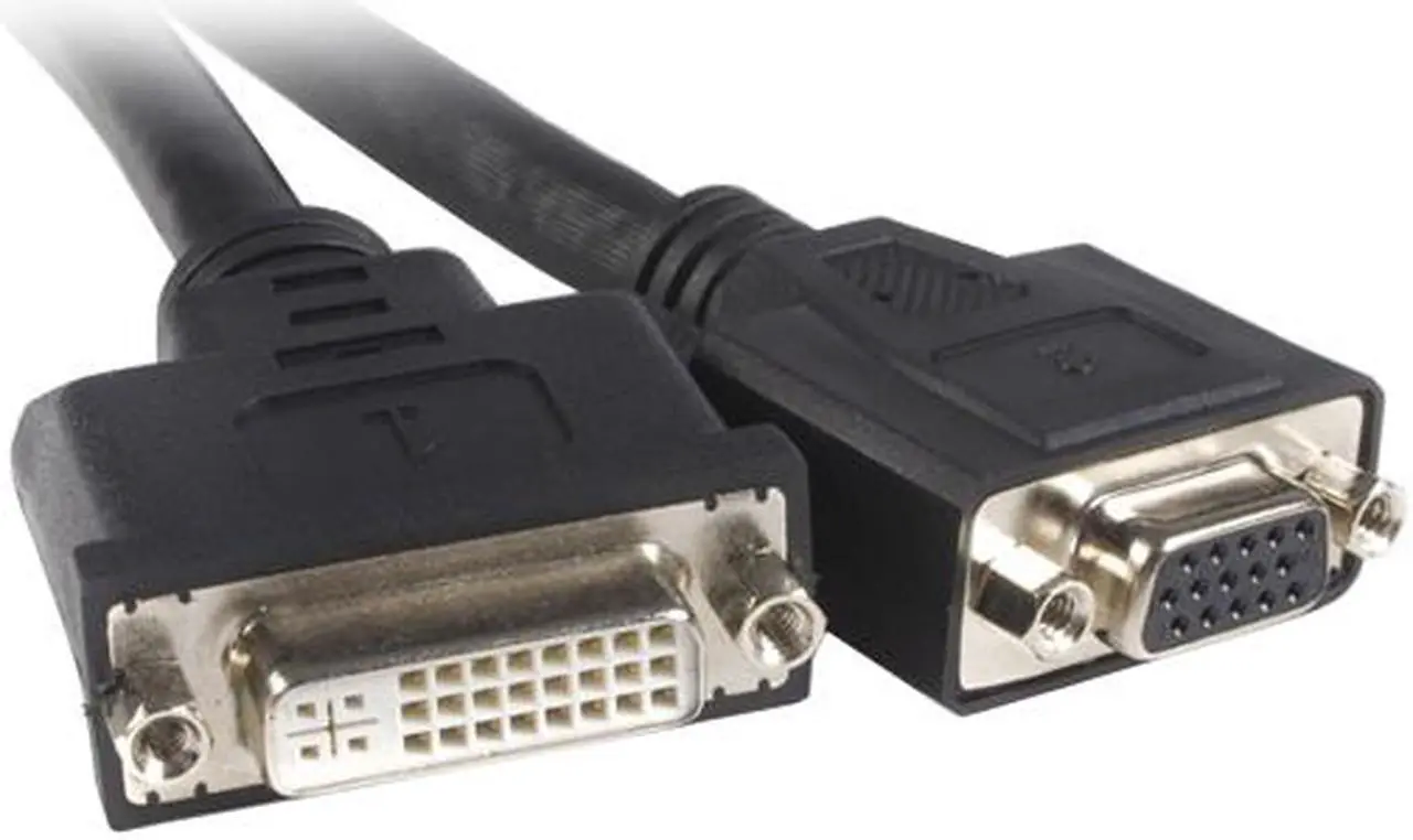 Alt view image 3 of 3 - StarTech.com DMSDVIVGA1 Black Male to Female LFH 59 Male to Female DVI I VGA DMS 59 Cable