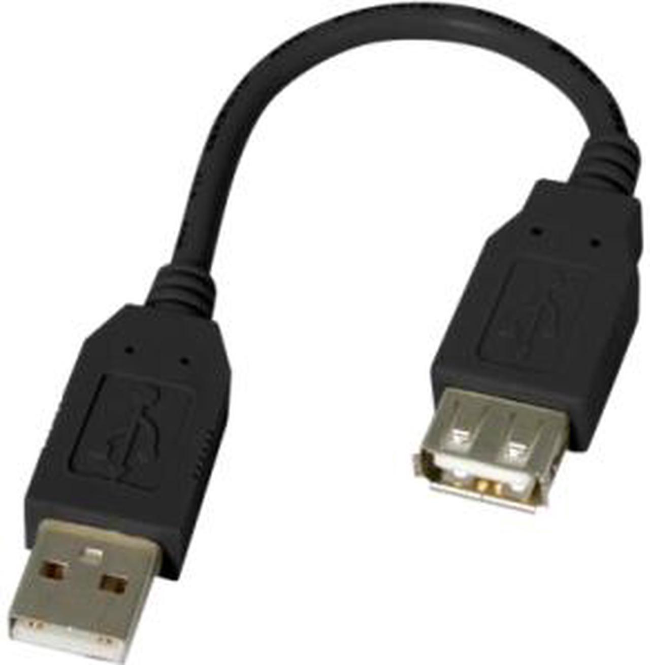 StarTech.com USBEXTAA6IN 6" Black USB 2.0 Extension Adapter Cable