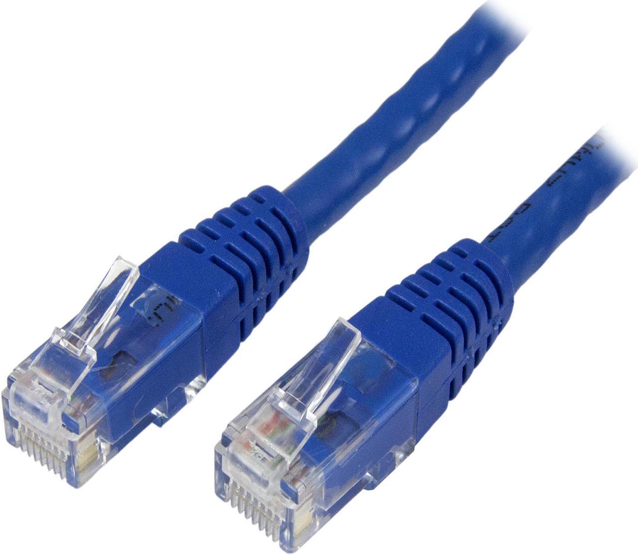 StarTech.com C6PATCH3BL Cat6 Ethernet Cable - 3 ft - Blue - Patch Cable - Molded Cat6 Cable - Short Network Cable - Ethernet Cord - Cat 6 Cable - 3ft