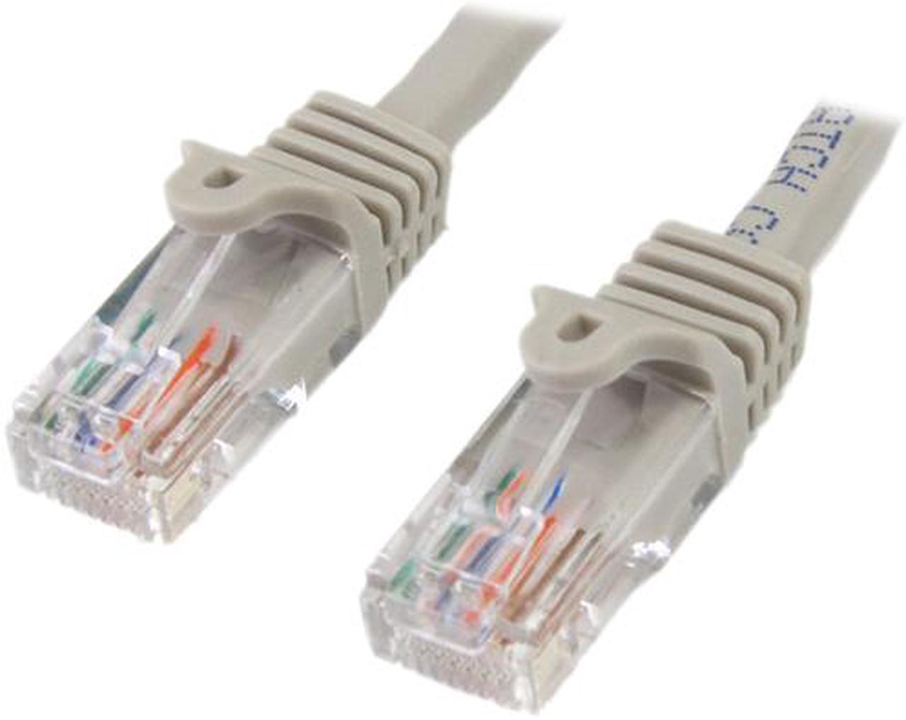 StarTech.com 45PATCH15GR 15 ft. Cat 5E Gray Snagless UTP Patch Cable