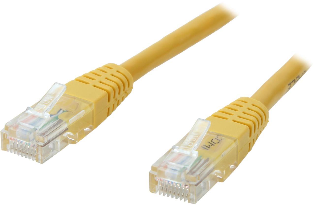 StarTech.com M45PATCH6YL 6 ft. Cat 5E Yellow 350 MHz Molded UTP Patch Cable