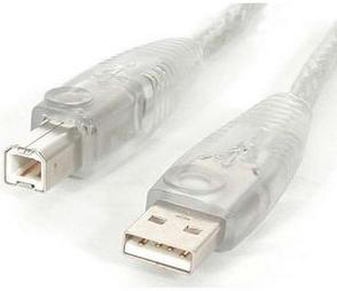 StarTech.com USB2HAB15T Transparent 15 ft. Transparent USB 2.0 Cable A-B M/M