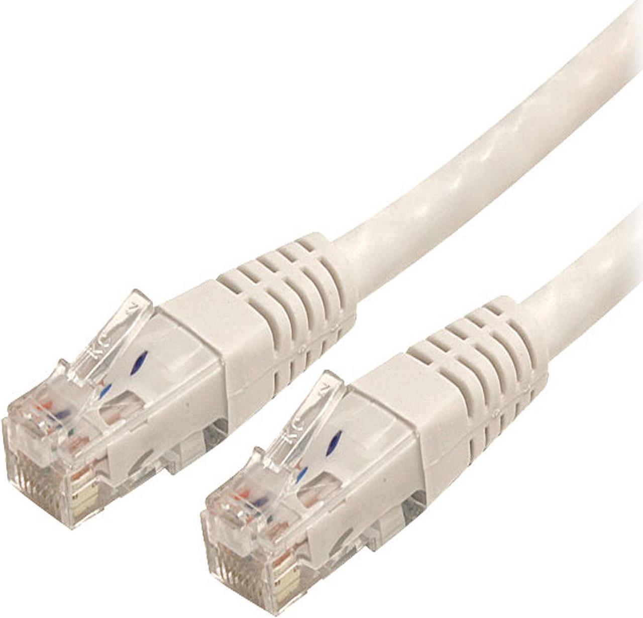 StarTech.com C6PATCH3WH 3 ft. Cat 6 White Molded Cat6 UTP Patch Cable ETL Verified