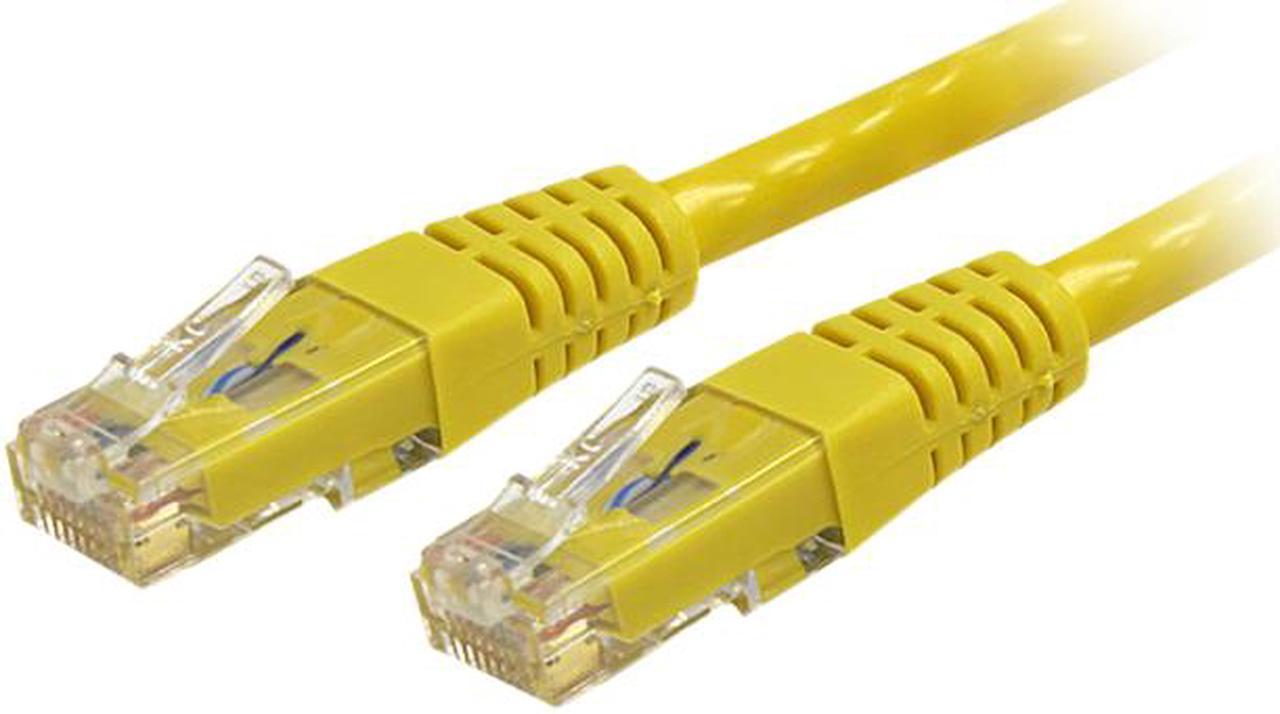 StarTech.com C6PATCH15YL 15 ft. Cat 6 Yellow Molded UTP Patch Cable