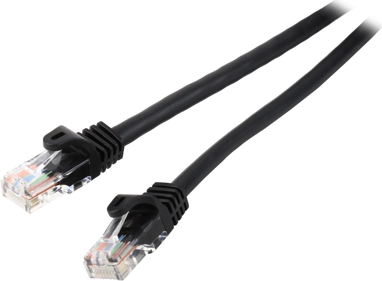 StarTech.com 45PATCH10BK 10 ft. Cat 5E Black Cat5e Snagless Patch Cable