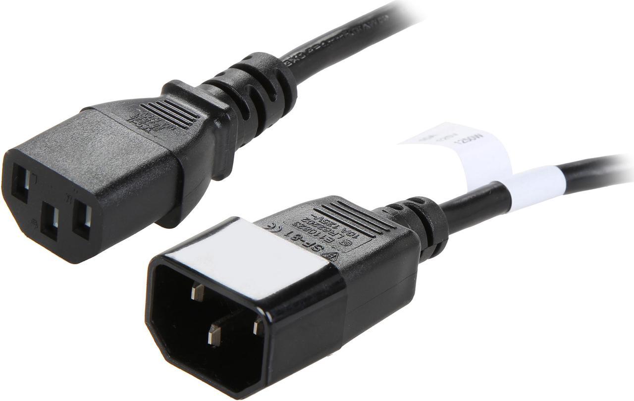 StarTech.com Model PXT1001 1 ft. Standard Computer Power Cord Extension - C14 to C13