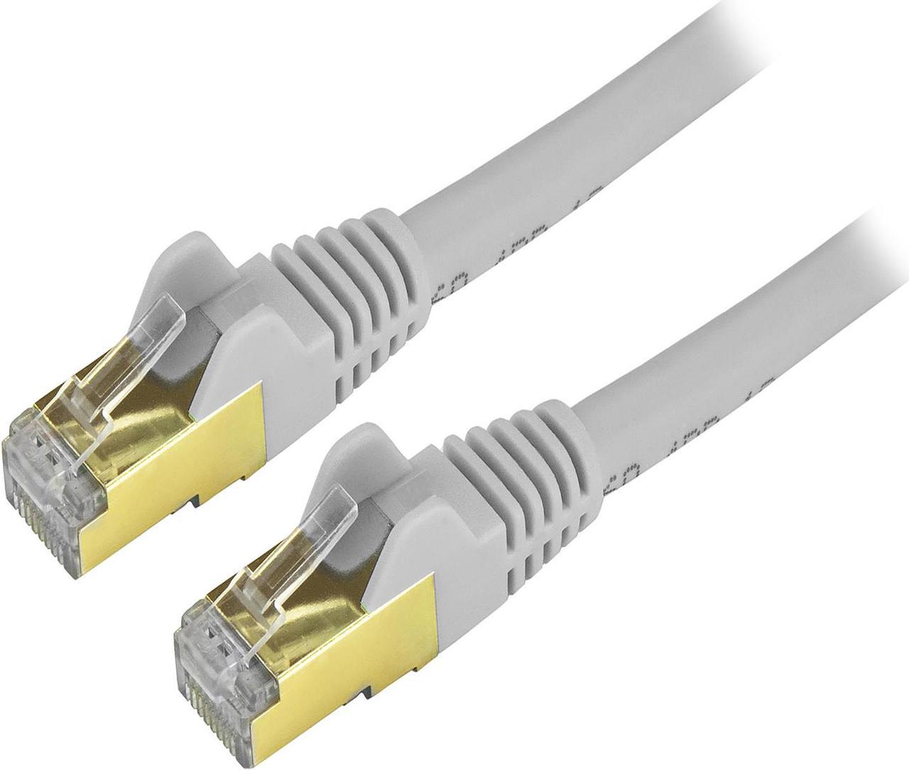 StarTech.com C6ASPAT10GR 10 ft. Cat 6 Gray Shielded Network Cable