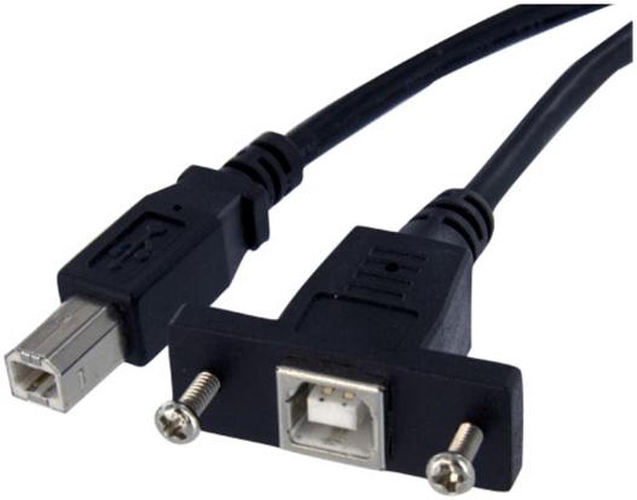 StarTech.com USBPNLBFBM1 Black Panel Mount USB Cable B to B - F/M