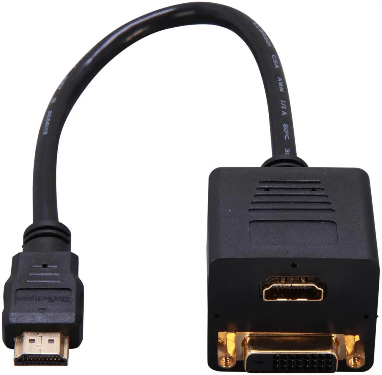 Alt view image 2 of 3 - StarTech.com HDMISPL1DH 1 ft. Black Splitter Cable