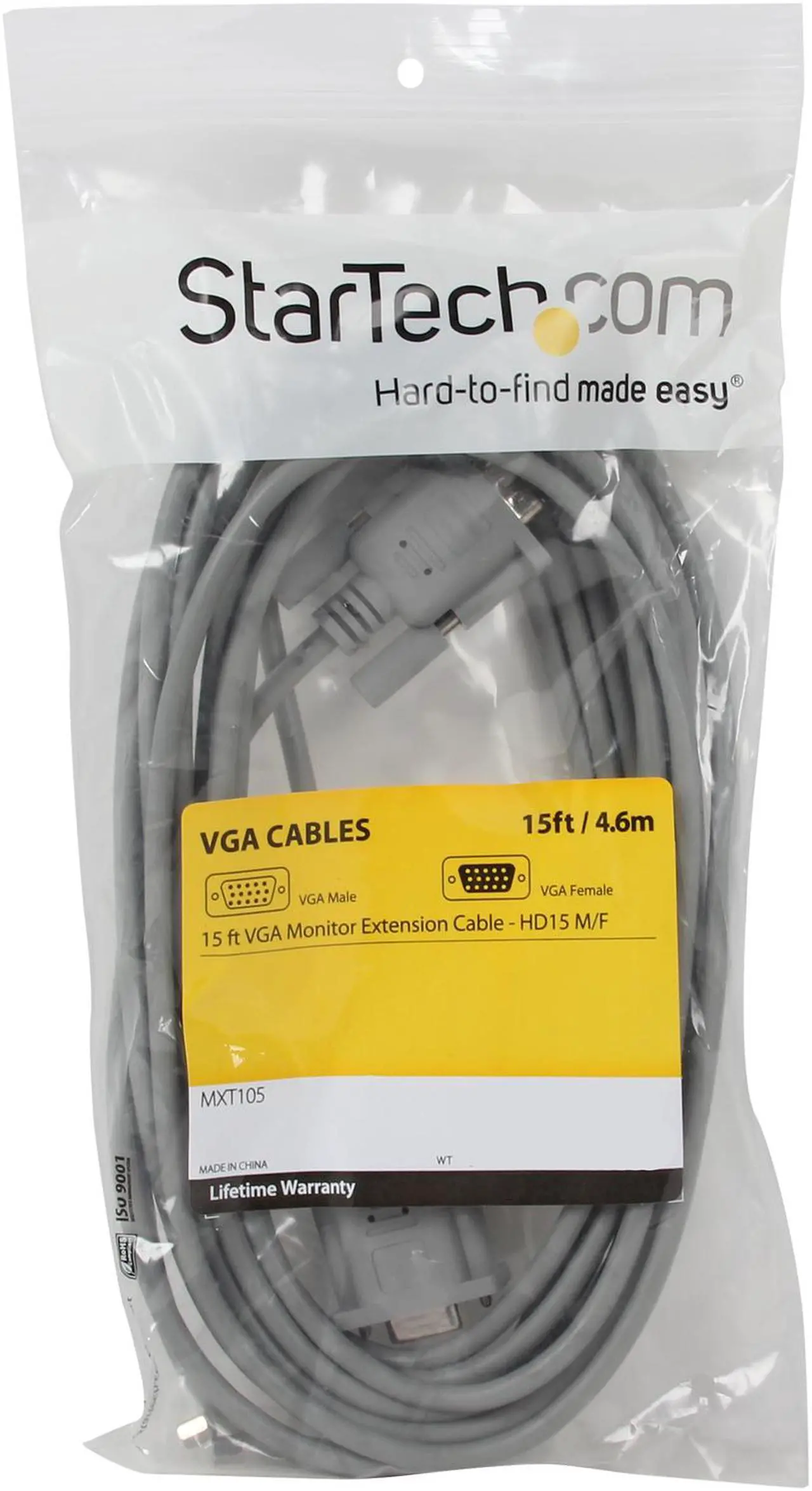 Alt view image 3 of 3 - StarTech.com MXT105 15 ft. Monitor Extension Cable