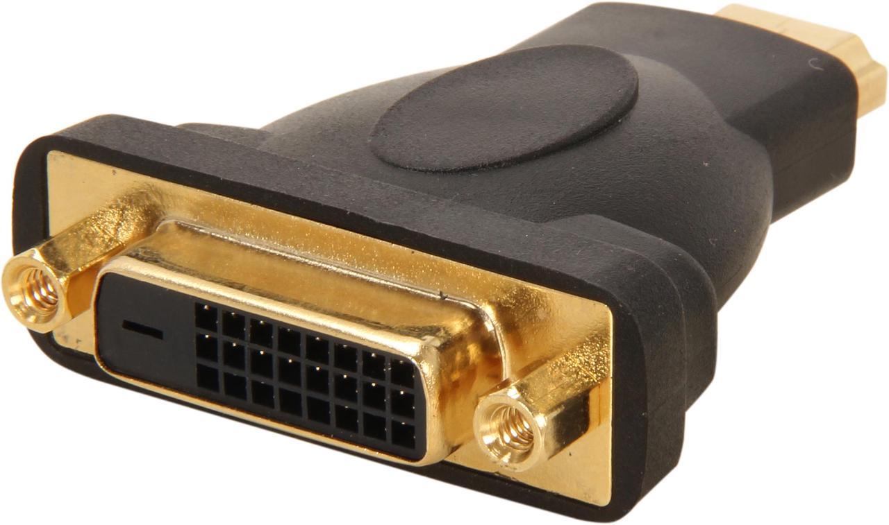 StarTech HDMIDVIMF HDMI to DVI-D Video Cable Adapter - 1 x HDMI (M), 1 x DVI-D (F), Black - Gold-Plated Connectors