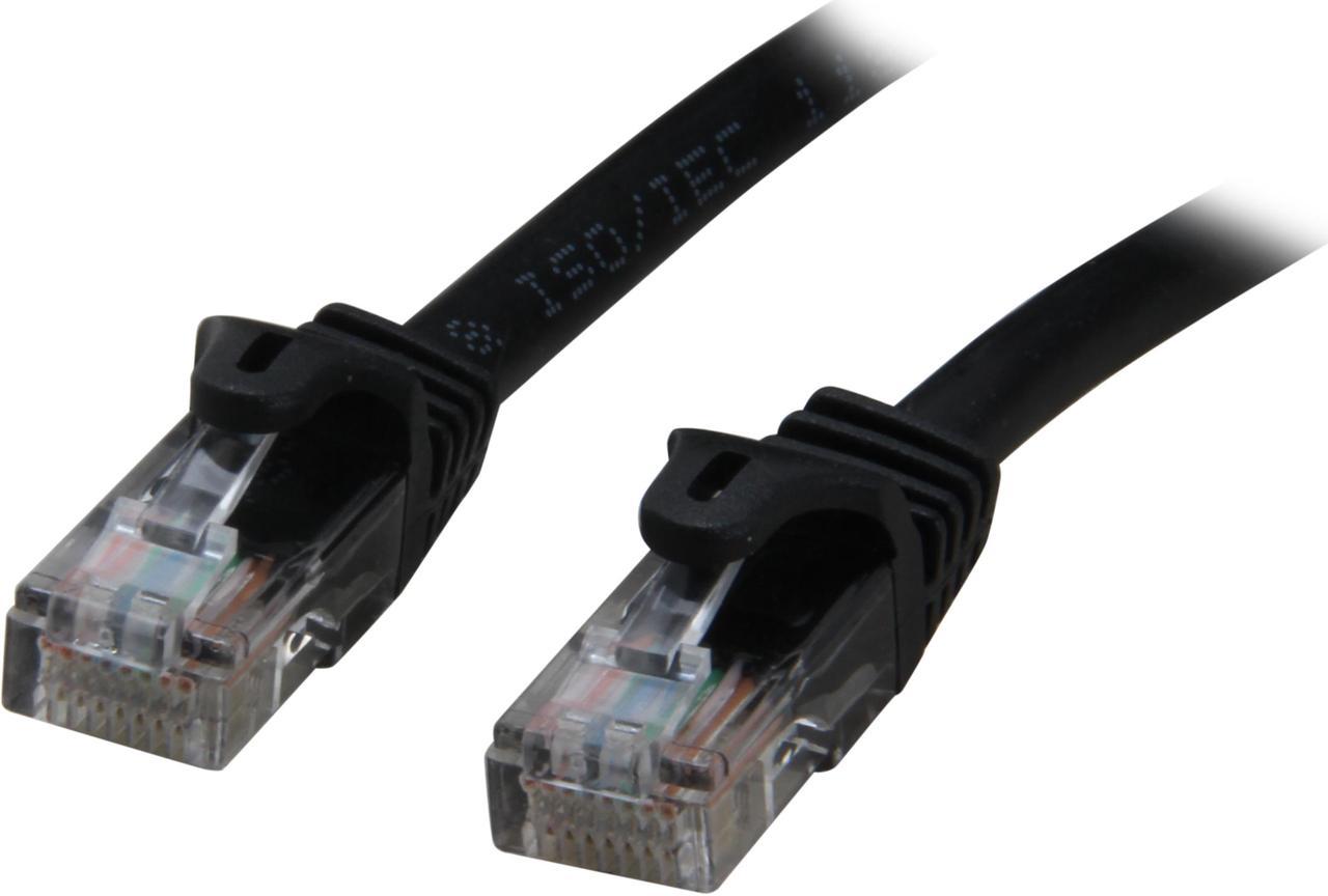 StarTech.com 45PATCH15BK 15 ft. Cat 5E Black Cat5e Snagless Patch Cable