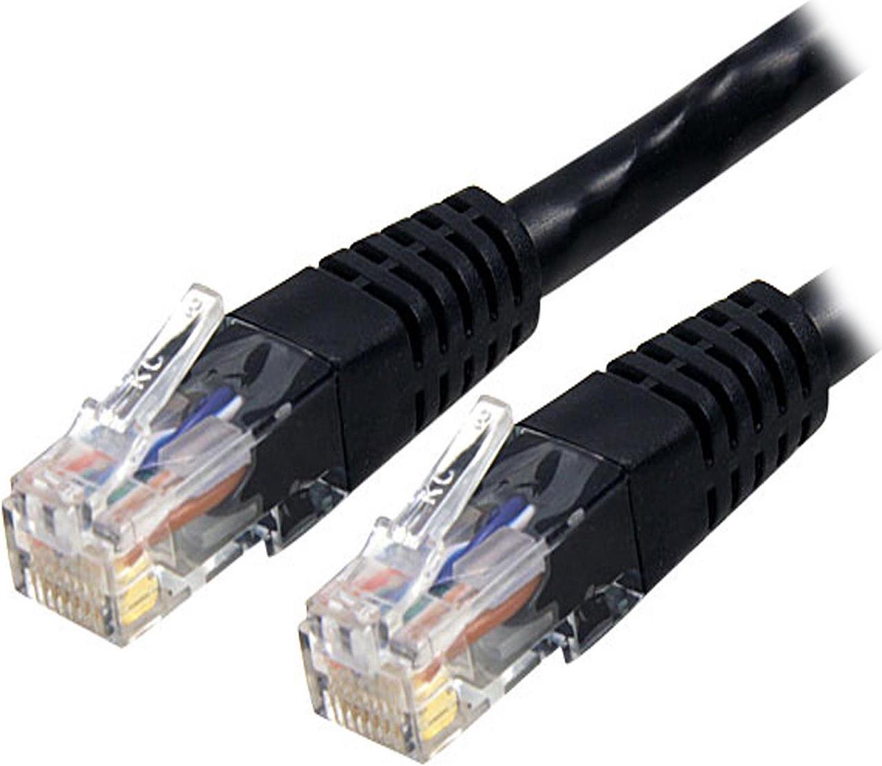 StarTech.com C6PATCH2BK 2 ft. Cat 6 Black Molded Cat6 UTP Patch Cable ETL Verified