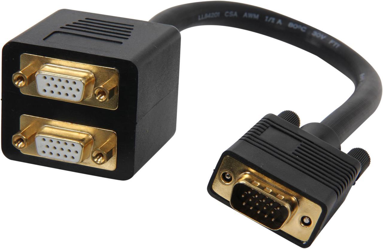 StarTech.com VGASPL1VV 1 ft. VGA to 2x VGA Video Splitter Cable - M/F