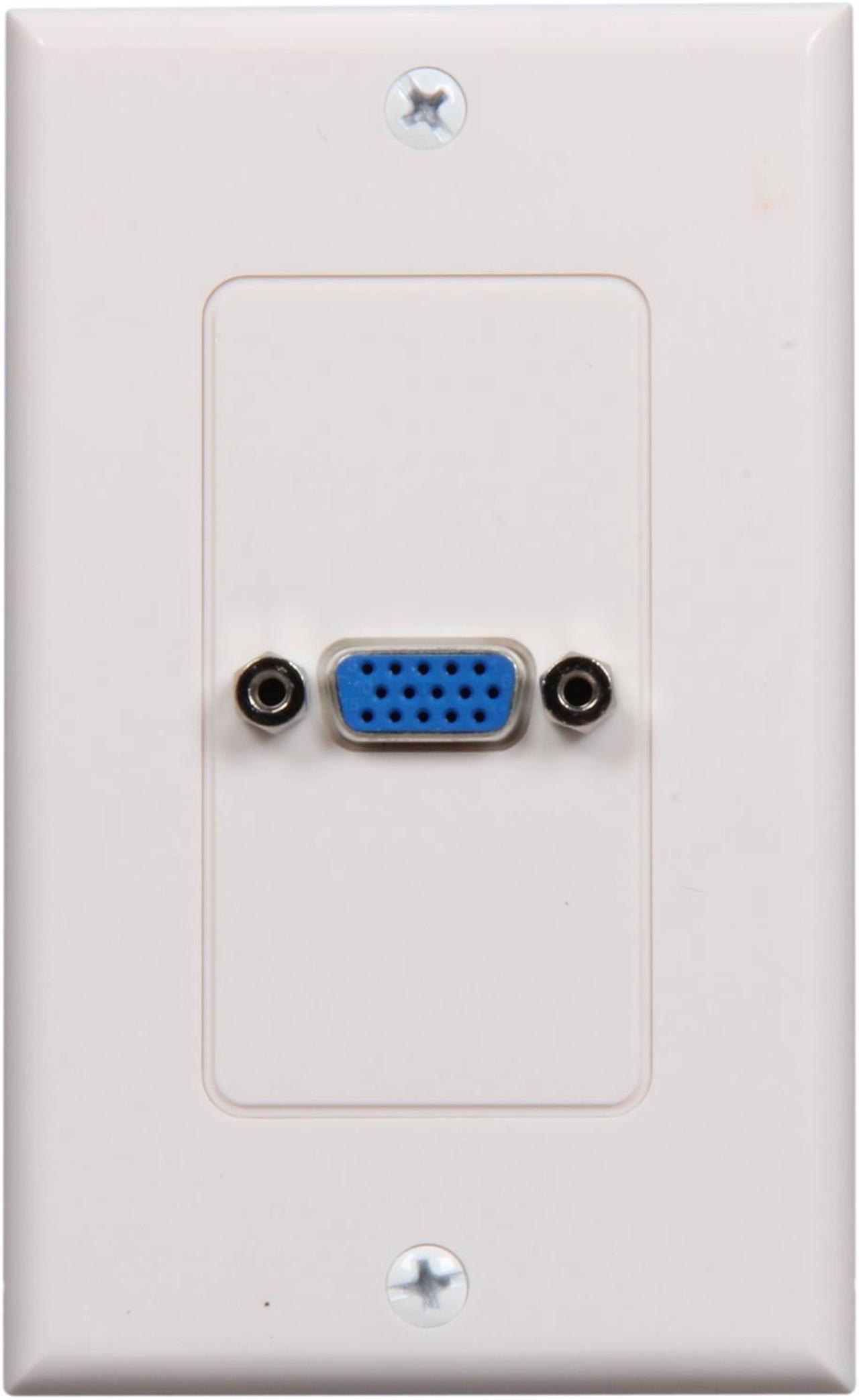 StarTech.com VGAPLATE Single Outlet 15-Pin Female VGA Wall Plate - White