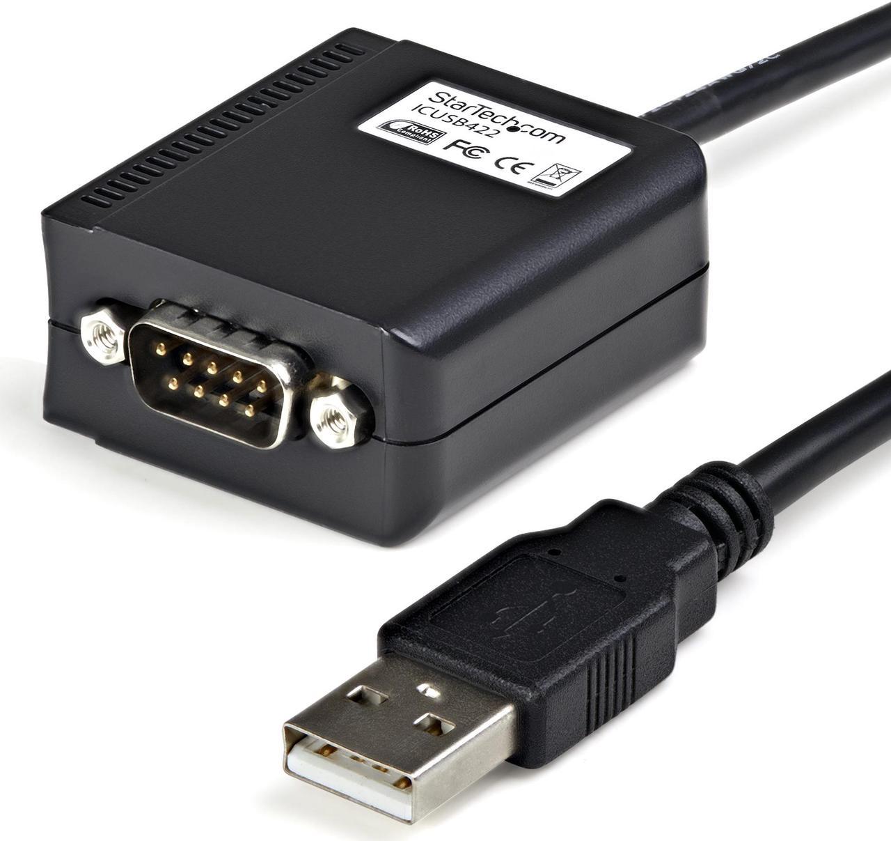 StarTech.com Model ICUSB422 6 ft. Professional RS422/485 USB Serial Cable Adapter w/ COM Retention