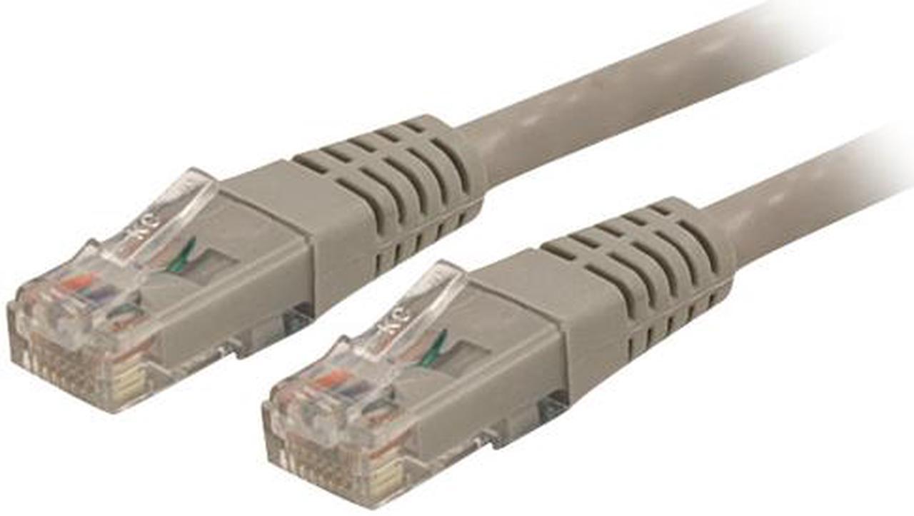 StarTech.com C6PATCH25GR 25 ft. Cat 6 Gray Molded UTP Patch Cable