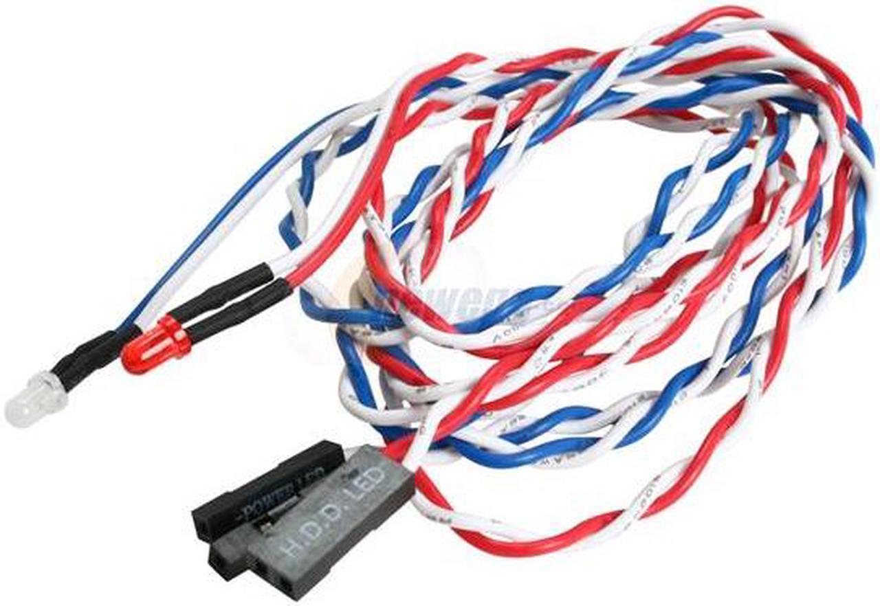 APEVIA CVTPHDLED 2.2 ft. HDD LED and Power LED cables for computer cases