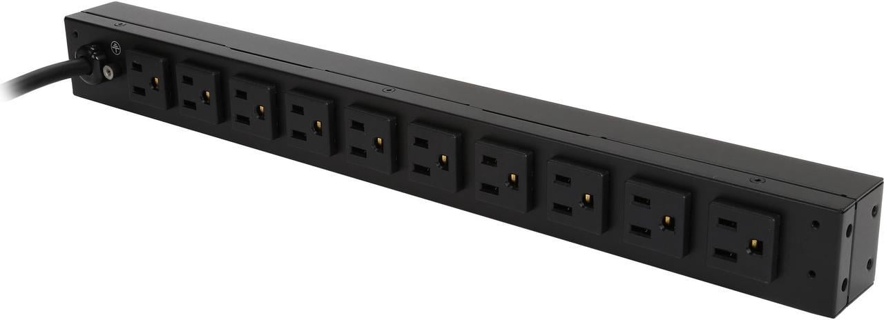 CyberPower PDU15B10R Basic 1U 120V 15A 15 ft. 10-Outlets PDU