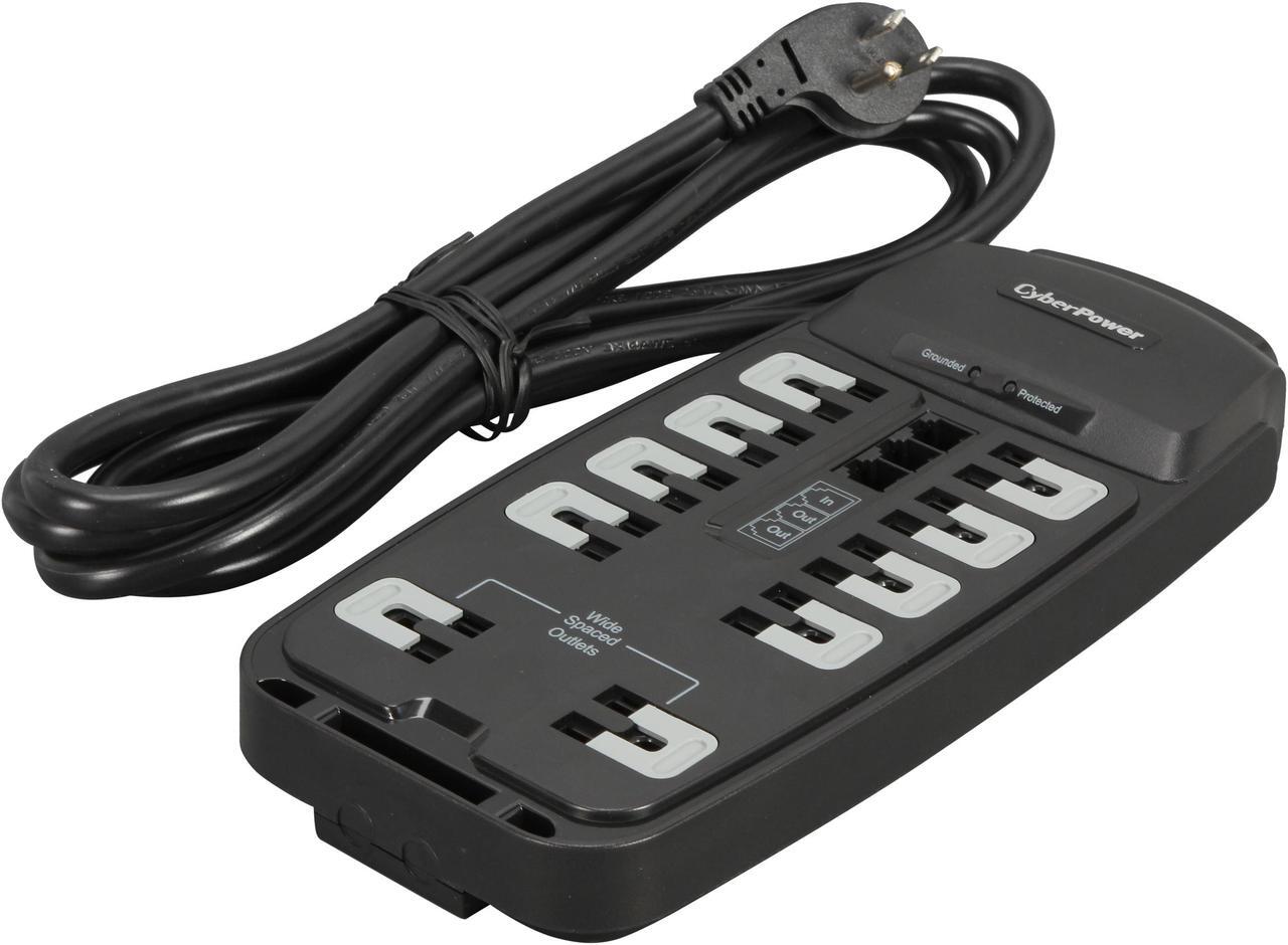 Main image of CyberPower CSP1008T 8 Feet, 10 Outlets, 2850 Joules Surge Suppressor
