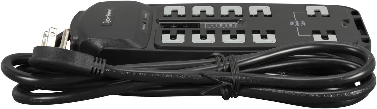 Alt view image 3 of 6 - CyberPower CSP1008T 8 Feet, 10 Outlets, 2850 Joules Surge Suppressor