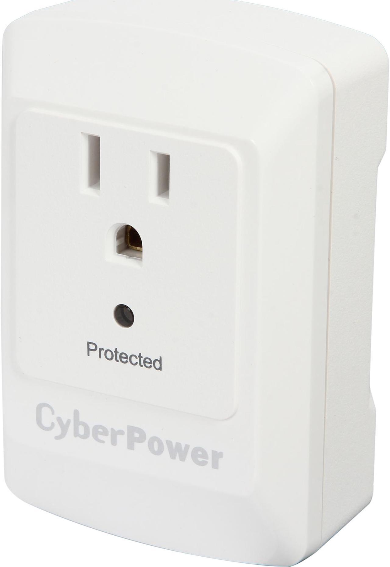 CyberPower CSB100W Wall Mount 1 Outlet 900 joule Essential Surge Protection