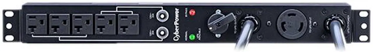 Alt view image 2 of 3 - CyberPower MBP30A5 Desktop 1U 120V 30A (Derated to 24A) 6ft utility cord Power Distribution Unit