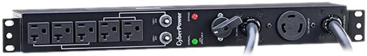 Alt view image 3 of 3 - CyberPower MBP30A5 Desktop 1U 120V 30A (Derated to 24A) 6ft utility cord Power Distribution Unit