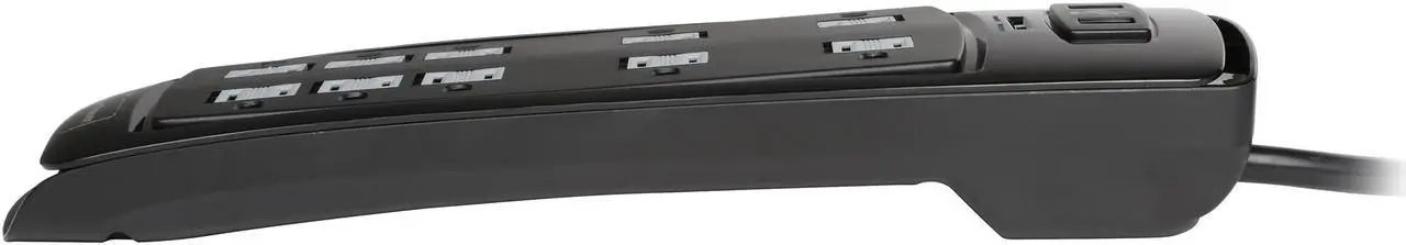 Alt view image 5 of 7 - CyberPower 6 Feet 10 Outlets 3750 Joules Home / Office Surge Protector with 2 USB (1A Shared) Charging Ports