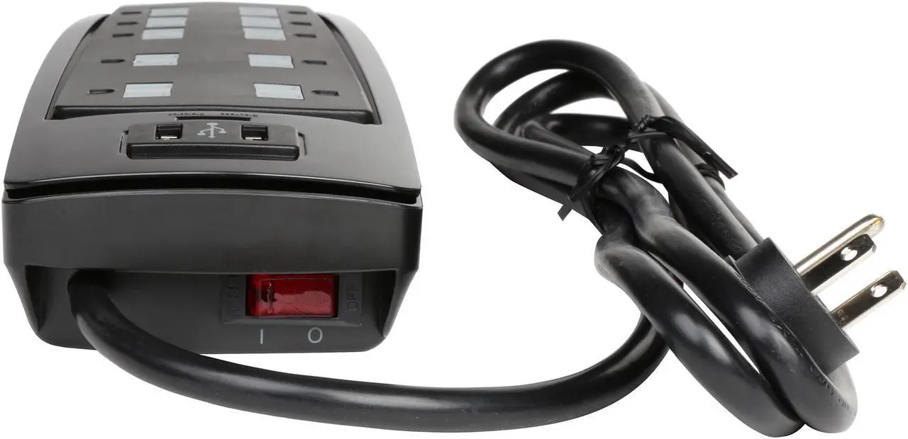 Alt view image 6 of 7 - CyberPower 6 Feet 10 Outlets 3750 Joules Home / Office Surge Protector with 2 USB (1A Shared) Charging Ports