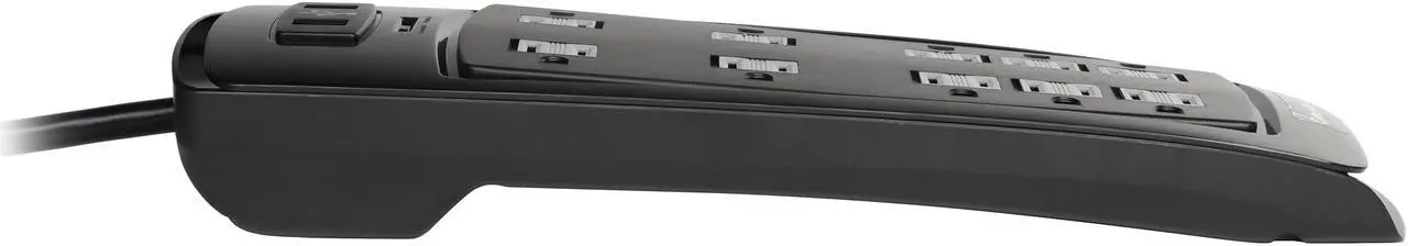 Alt view image 7 of 7 - CyberPower 6 Feet 10 Outlets 3750 Joules Home / Office Surge Protector with 2 USB (1A Shared) Charging Ports