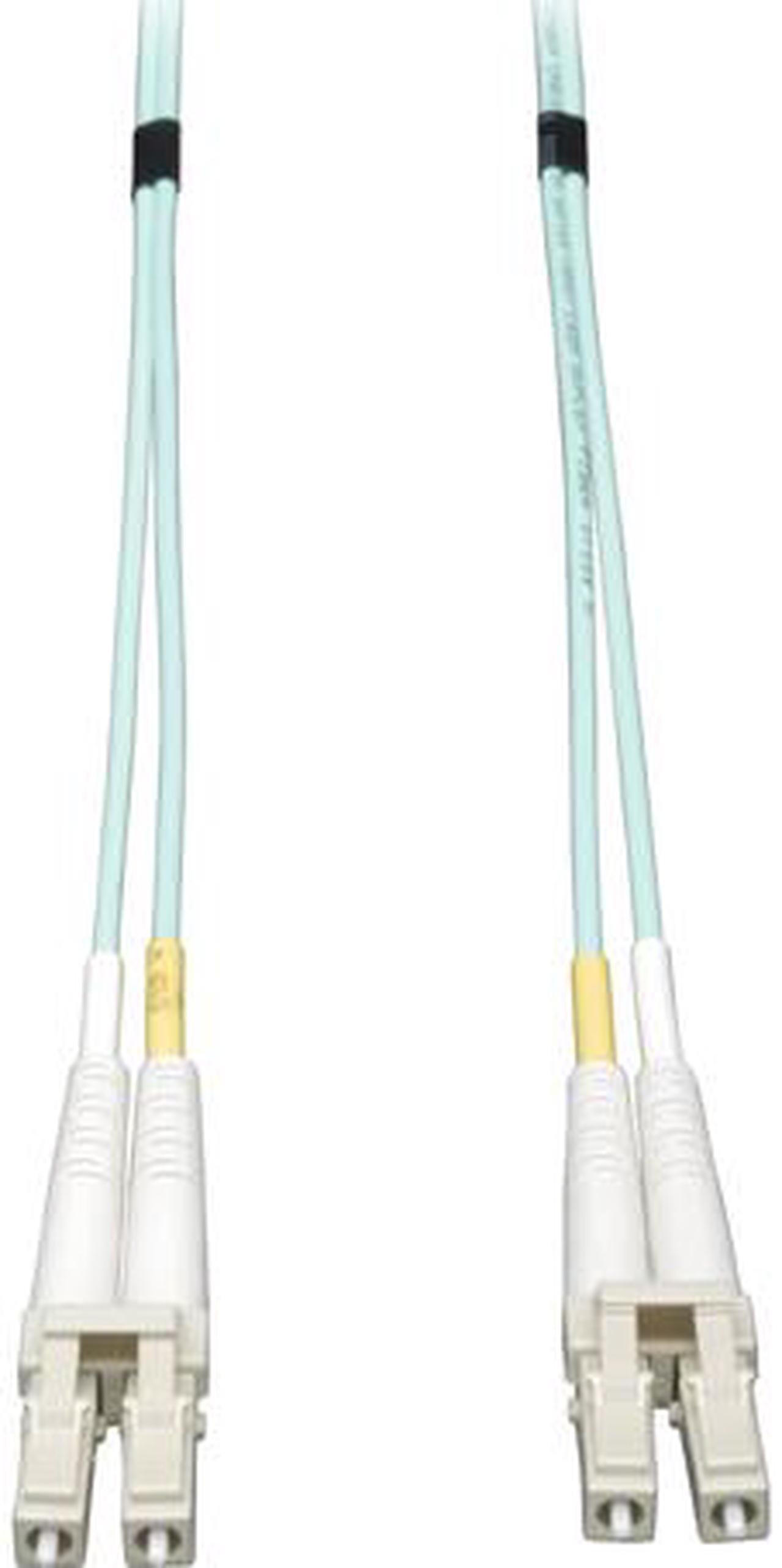 Tripp Lite 10Gb Duplex Multimode 50/125 OM3 LSZH Fiber Patch Cable (LC/LC) - Aqua, 3M/10-ft. (N820-03M)